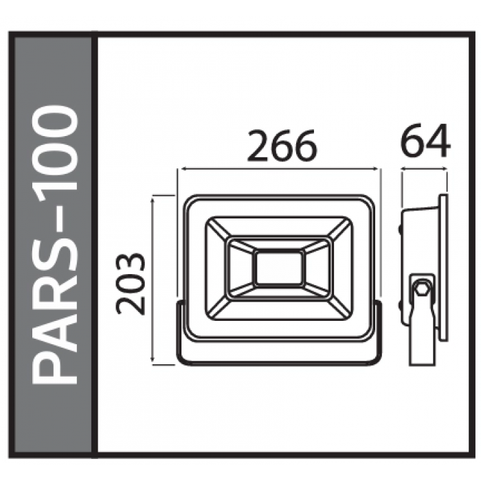 Horoz Led Projector Pars-100 100w 6400k 2