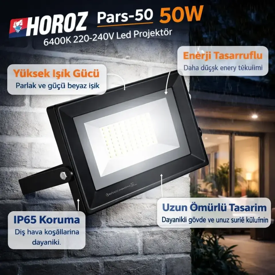 Horoz Led Projector Pars-50 50w 6400k 2