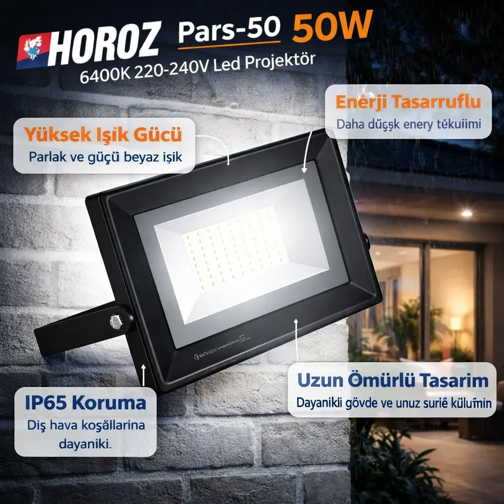 Horoz Led Projector Pars-50 50w 6400k