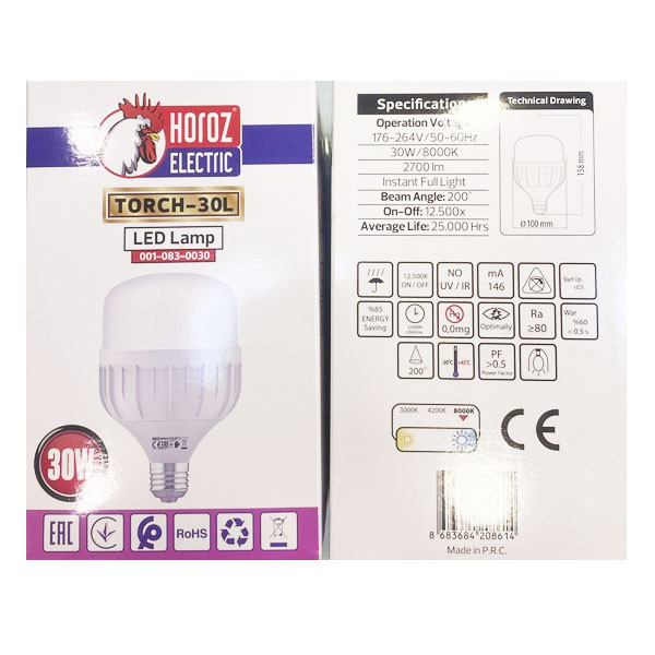 Horoz Torch 30w Led Lamp E27 2700k
