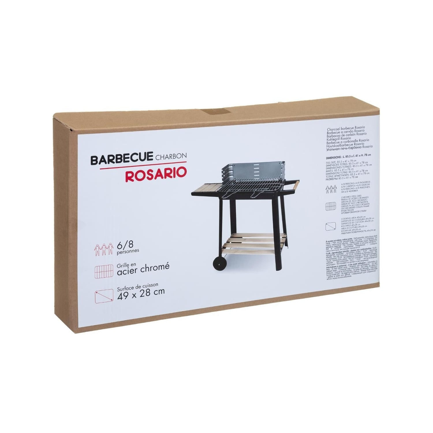Houtskoolbarbecue Rosario 54x32 cm