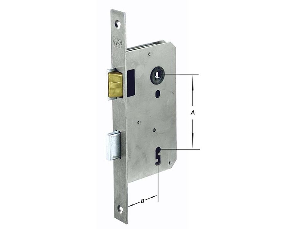 Insteekslot, 1 Sleutel, Links 85x50mm