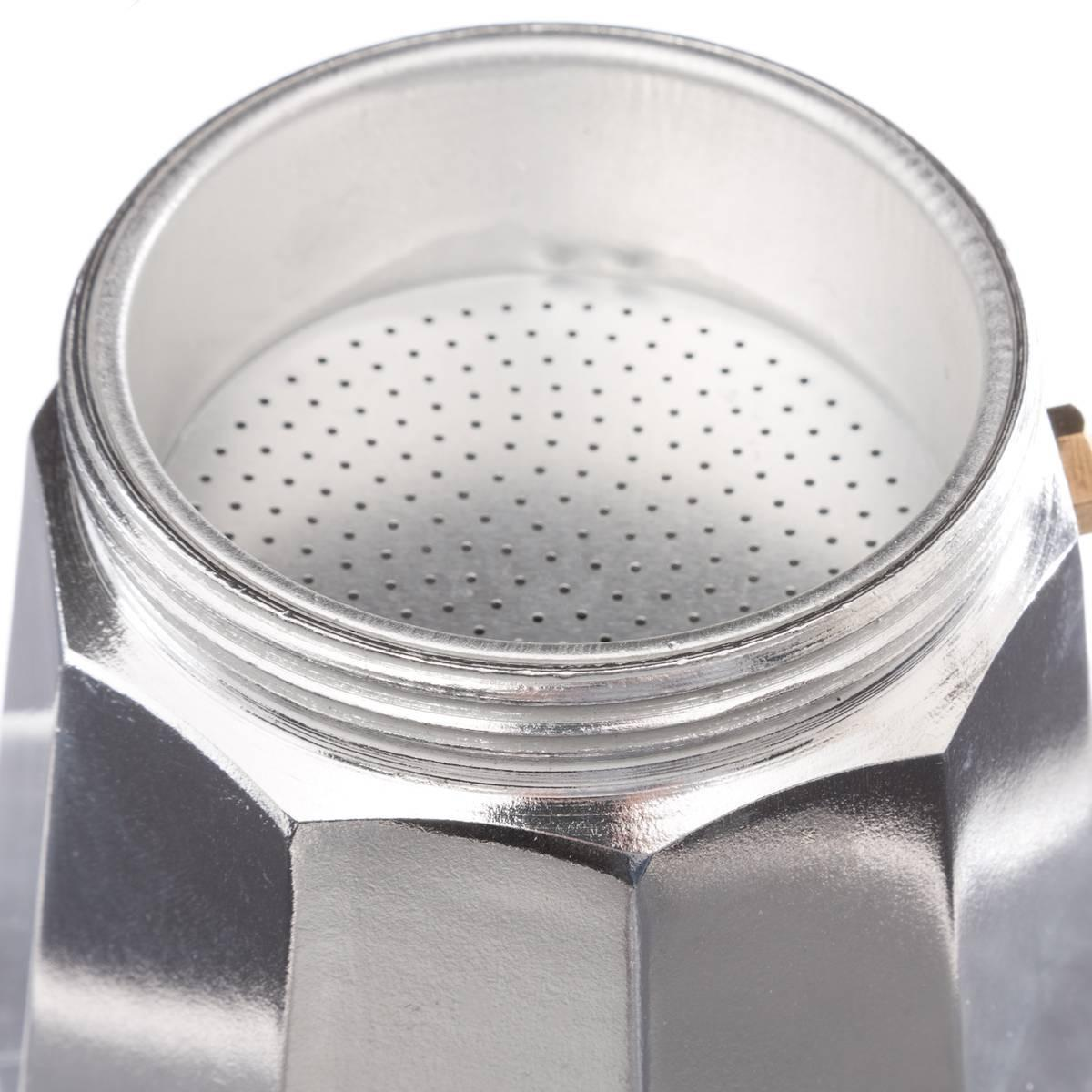 Italiaanse Koffiepot Zilver 6 Kopjes