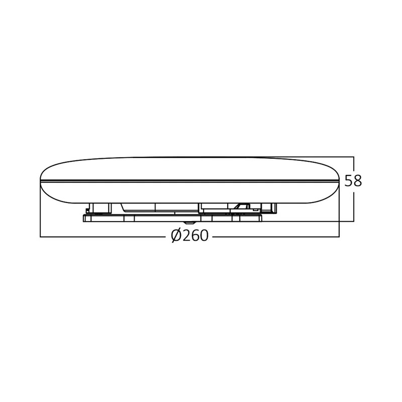 Jade Rond Plaffonier Led 20w 3000k 6