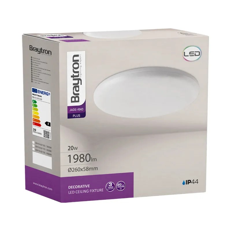 Jade Rond Plaffonier Led 20w 3000k 7