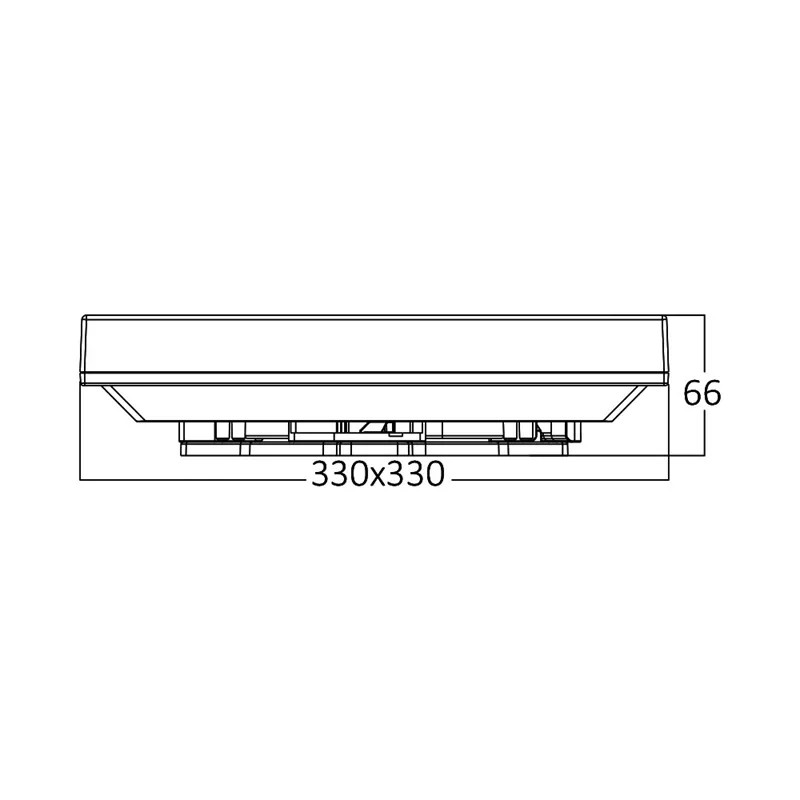Jade Vierkant Plaffonier Led 30w 3000k 5