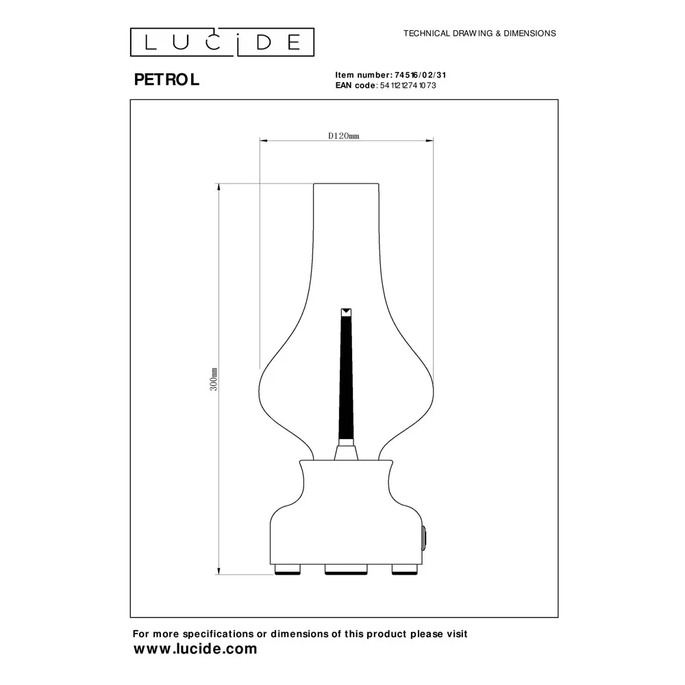 Jason Tafellamp-Wit-Led Dimb.-2w-3000k 5