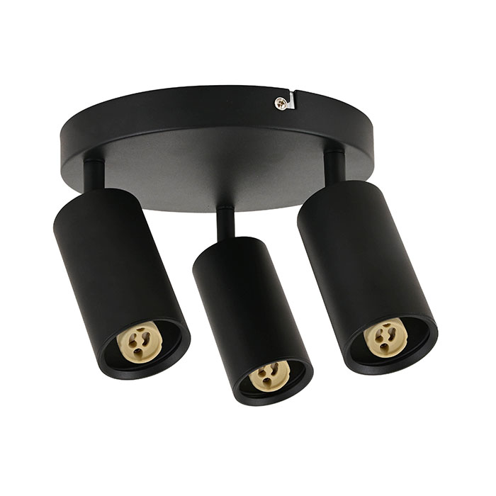 Joker-4 Plafondlamp Zwart Gu10