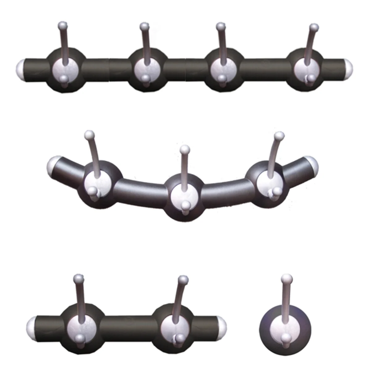 Kapstok, 2 Haken, Pvc Zilver/zwart