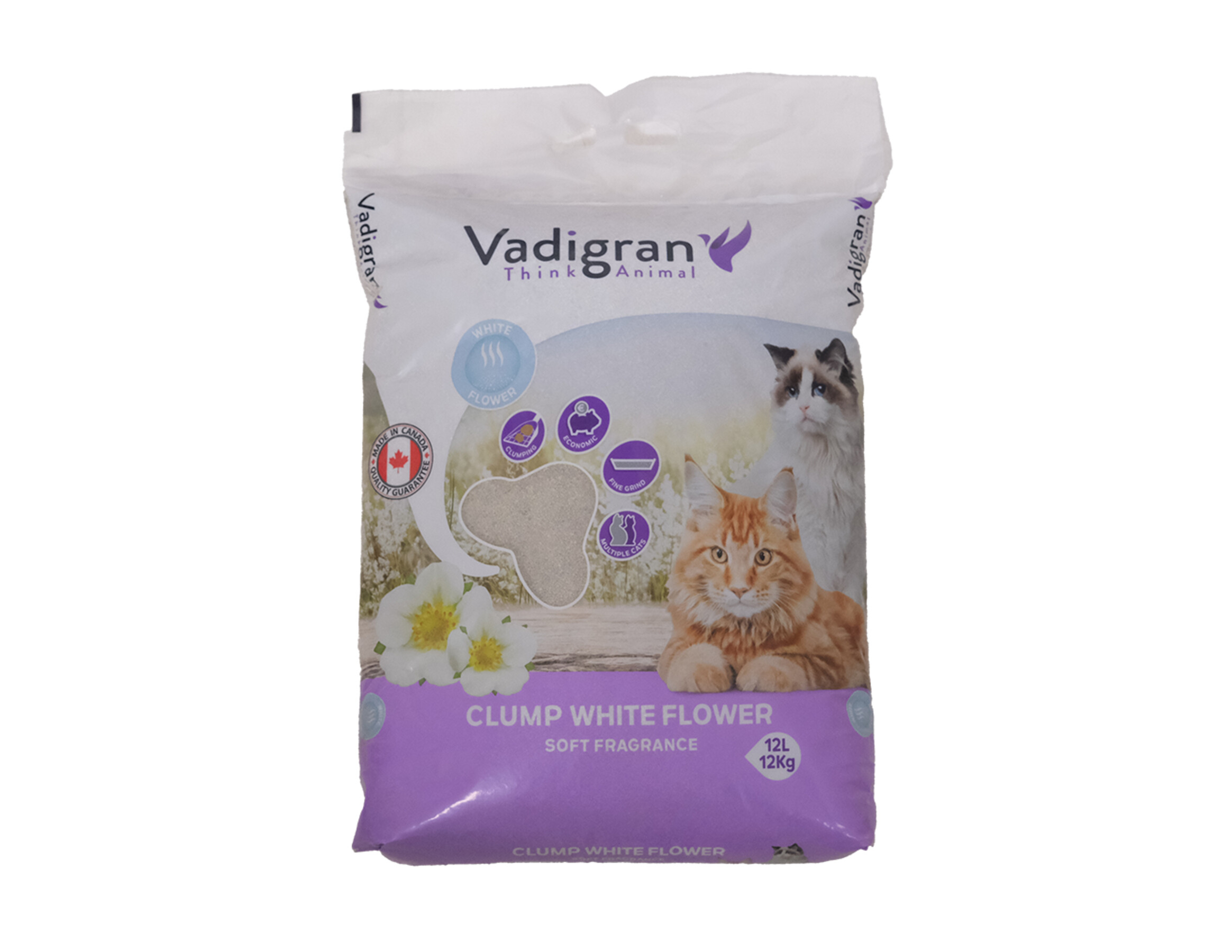 Kattenbak Vulling Bentoniet Witte Bloesem 12 kg 2