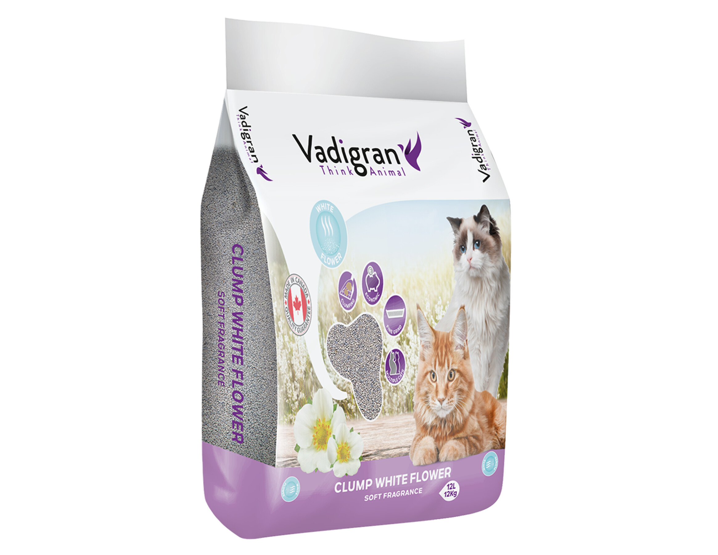 Kattenbak Vulling Bentoniet Witte Bloesem 12 kg