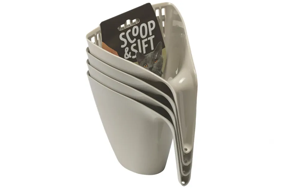 Kattenbakschep Scoop Lux Grijs