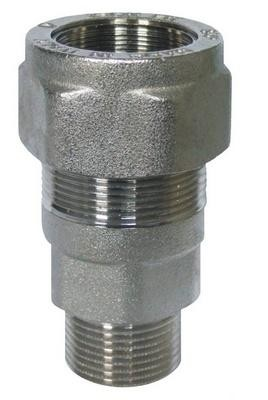 Koppeling 4/4mm in Messing Verchr. Vr Verzinkt Buis