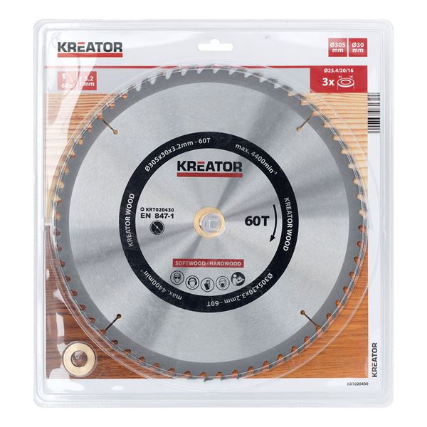 Kreator Cirkelzaagblad 305 mm 60t Hout