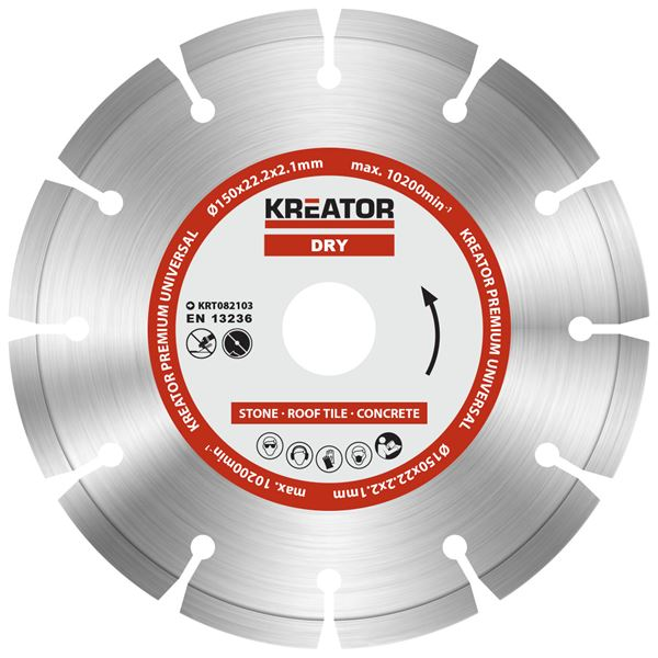 Kreator Slijpschijf 150 mm Droog