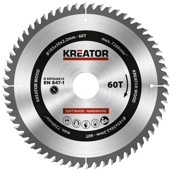 Kreator Snijschijf Hout 185 mm