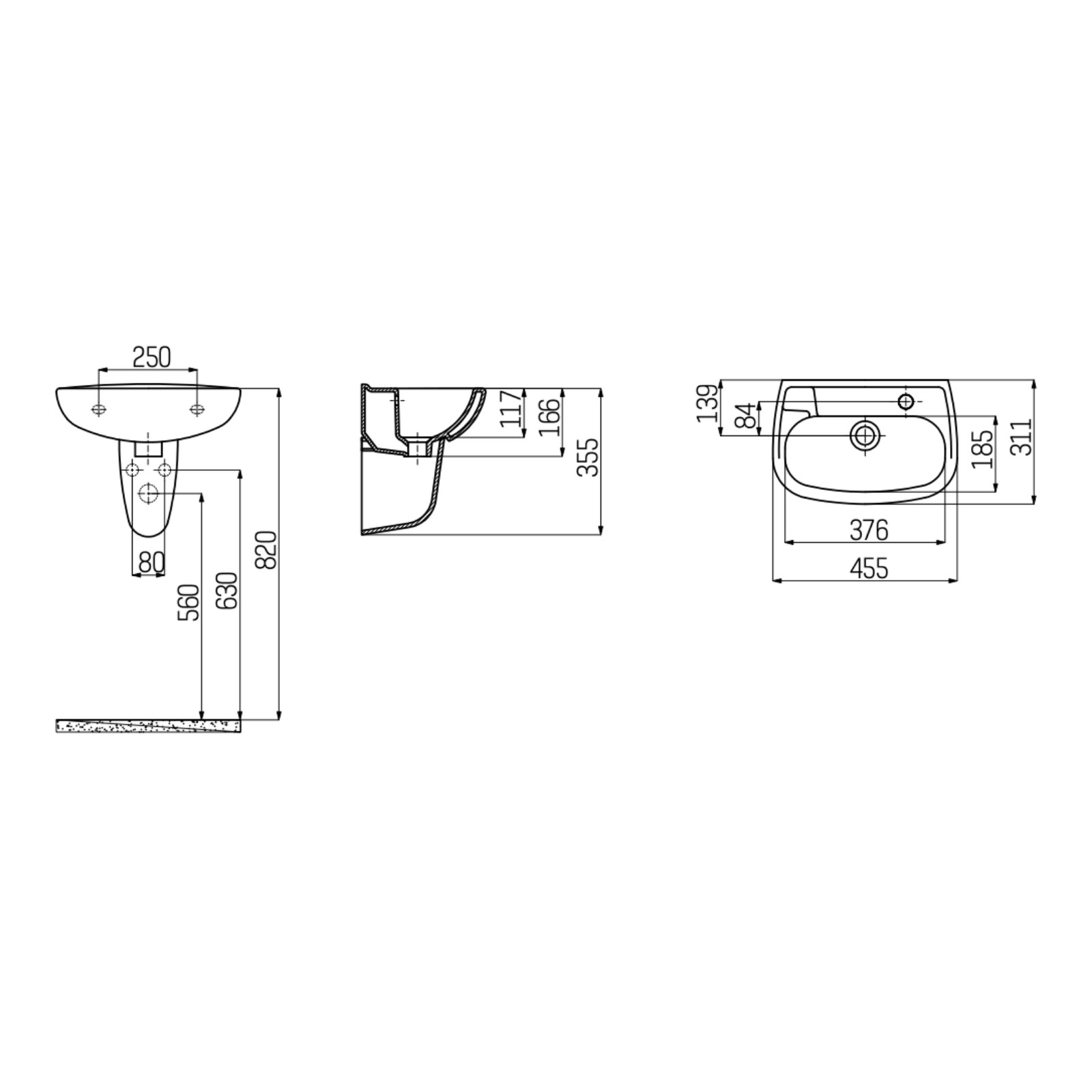 Lavabo Fontein Wit met Kraangat 2