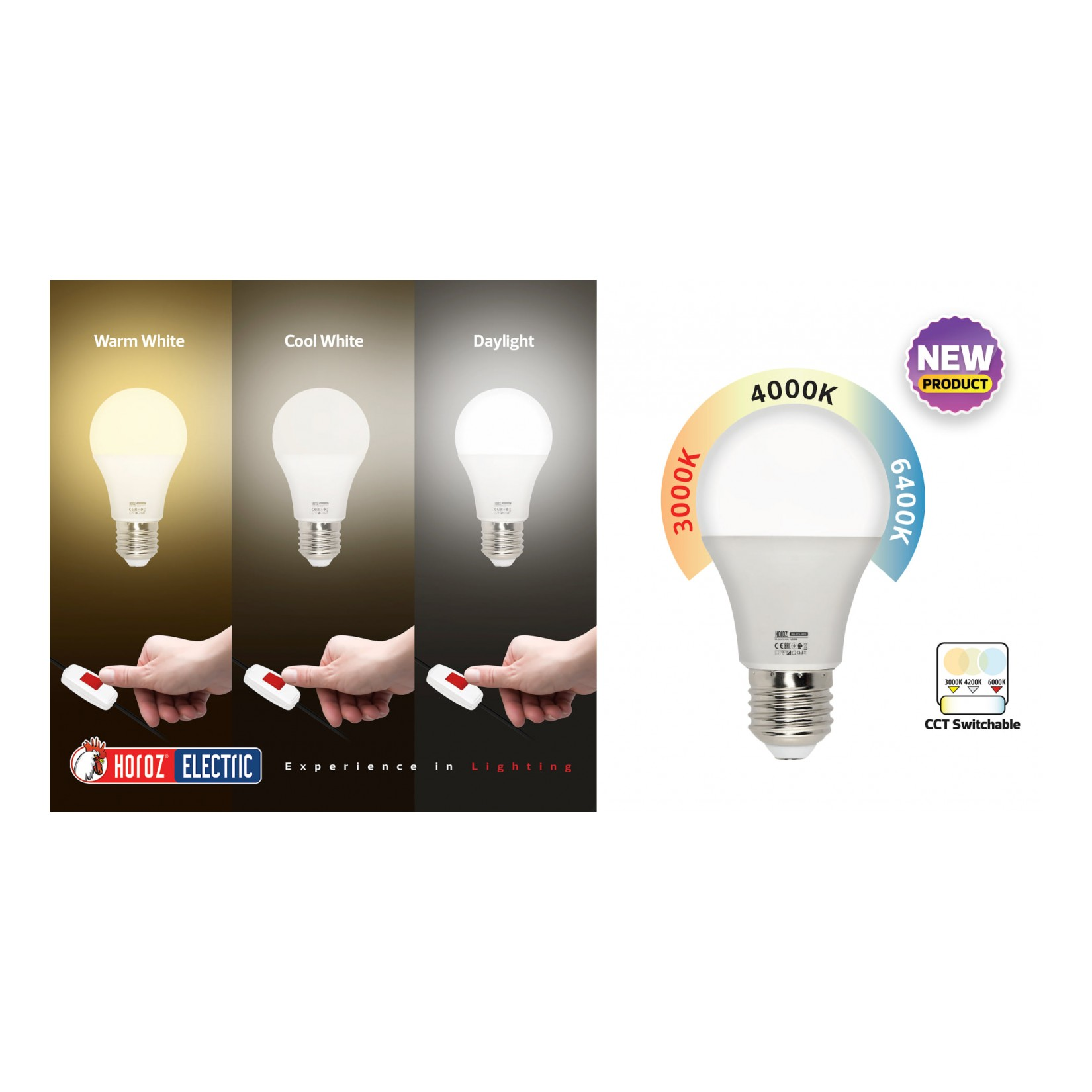 Led Lamp E27 12w 3kleur