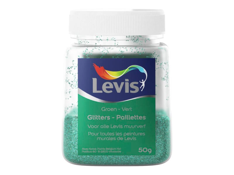 Levis Glitter voor Muurverf Groen 50gr
