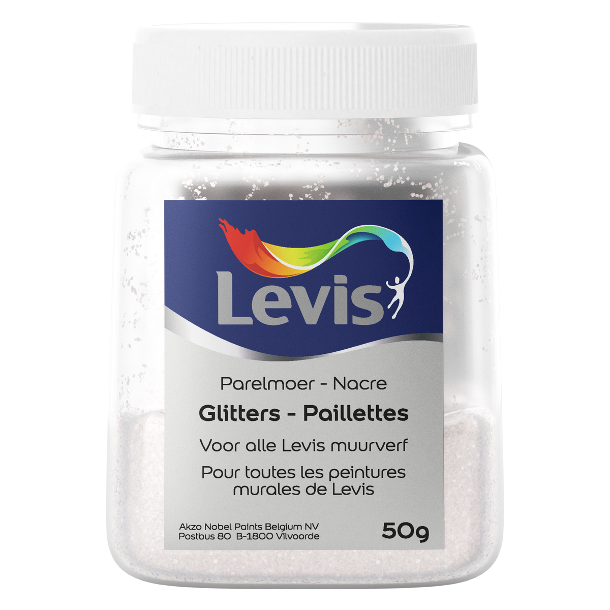 Levis Glitter voor Muurverf Parelmoer 50gr 2