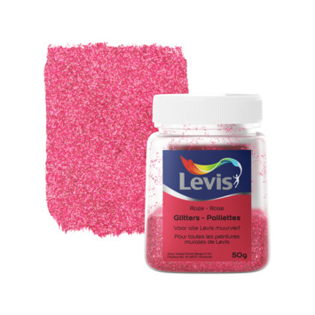 Levis Glitter voor Muurverf Roze 50gr