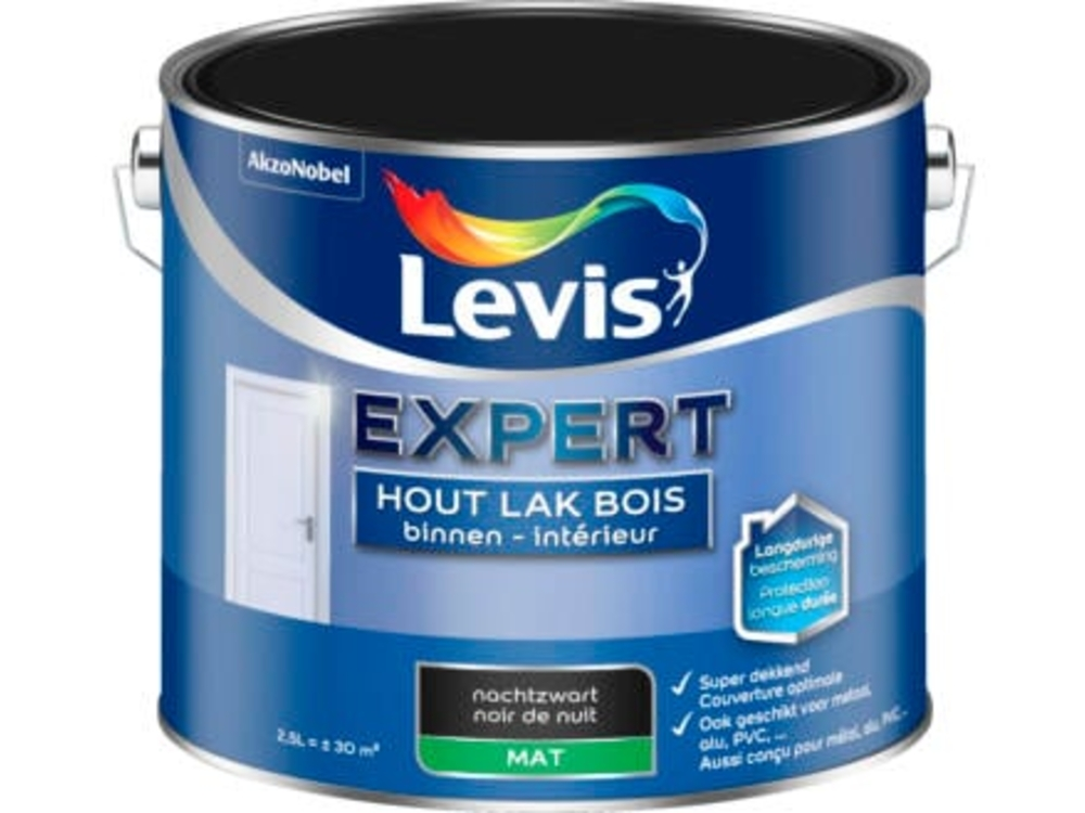 Lv Expert Lak 2.5 l Nachtzwart Mat