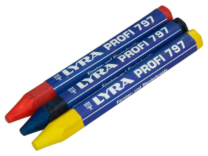Lyra Markeerkrijt Blister 797 Geel/rood/zwart