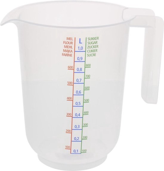 Maatkannen Transparant 3st 0.25+0.50+1l 5