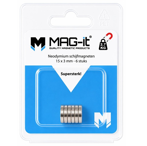 Magneten 15x3mm 6st