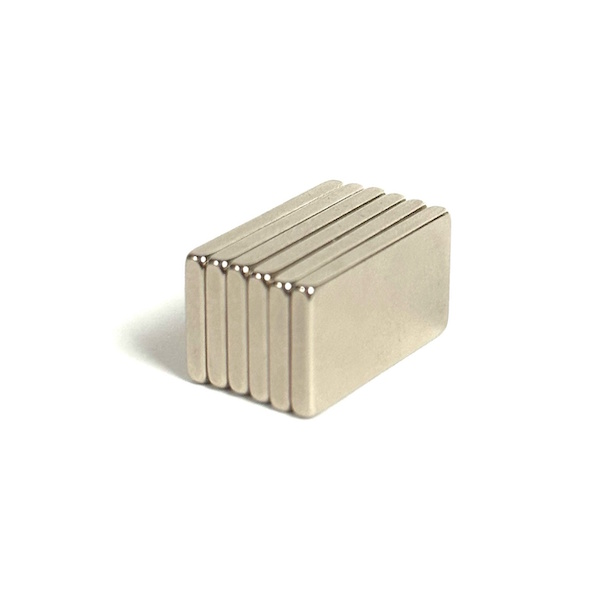 Magneten 20x10x5mm Rechthoek 6st 2