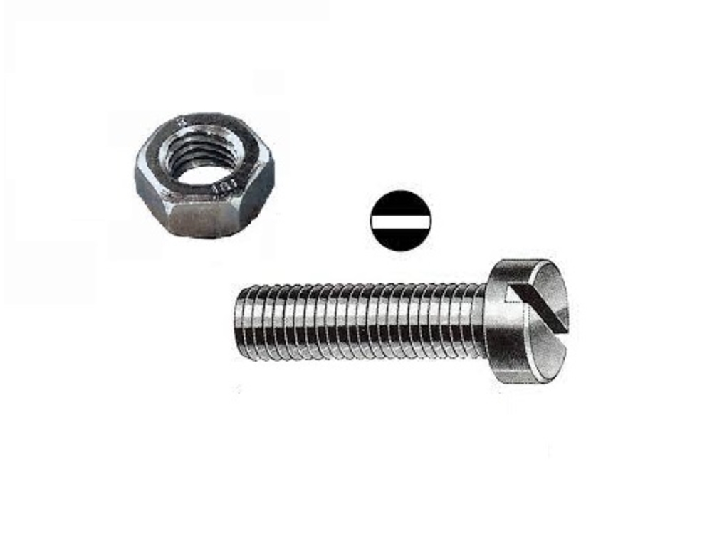 Metaalbouten Cil.kop met Moer M5 X 25 mm