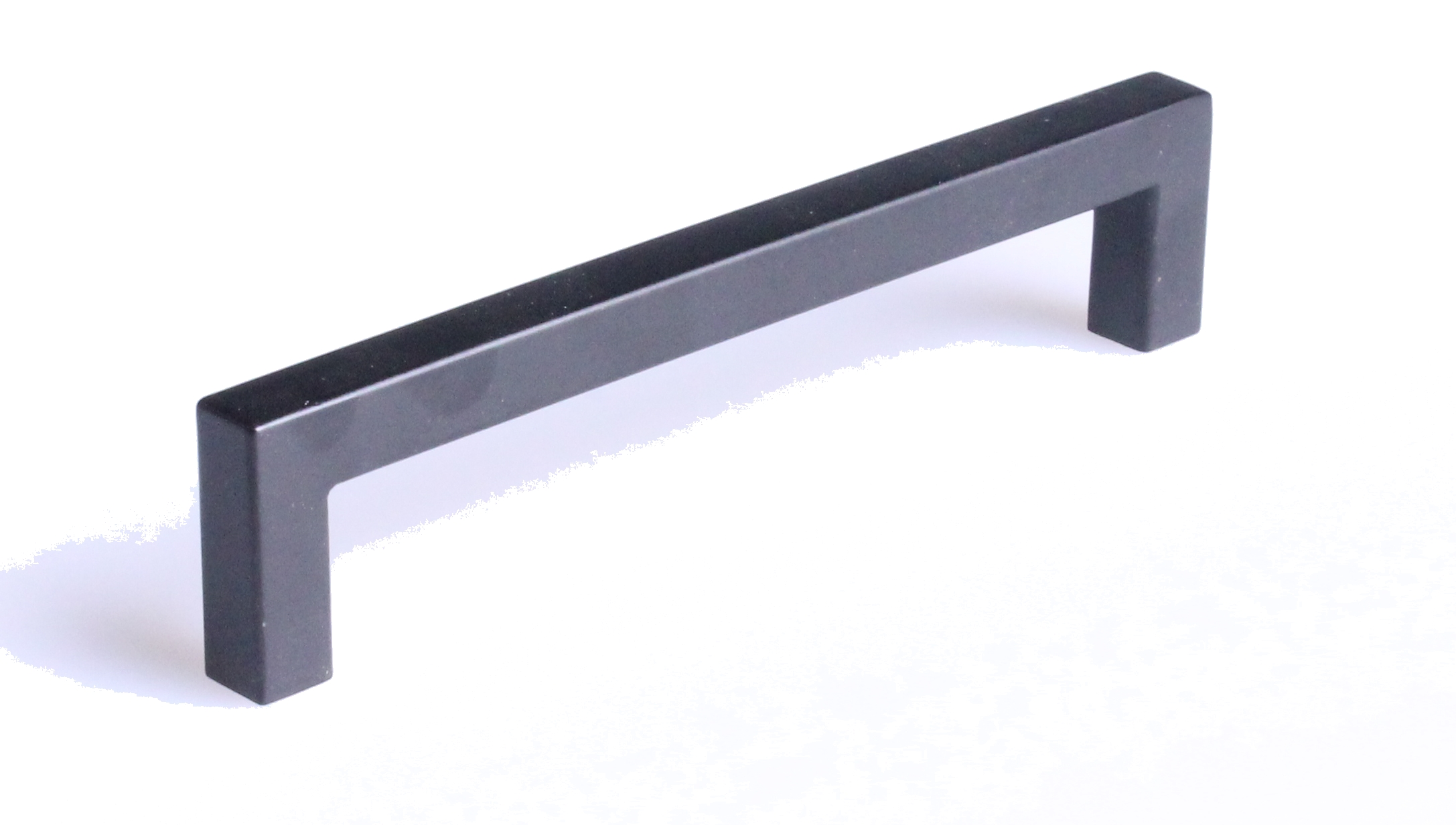 Meubelgreep, Hoekig, Zwart 128 mm H=30mm