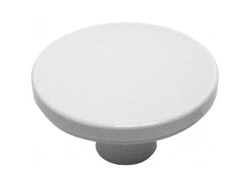 Meubelknop, Kunstst, Wit 40 mm