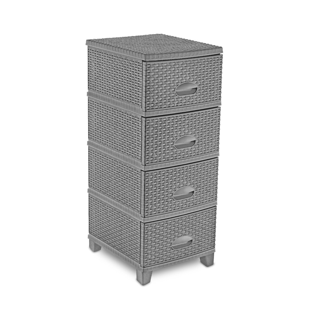 Micasa Comode Rotan 4 Laden Grijs 3