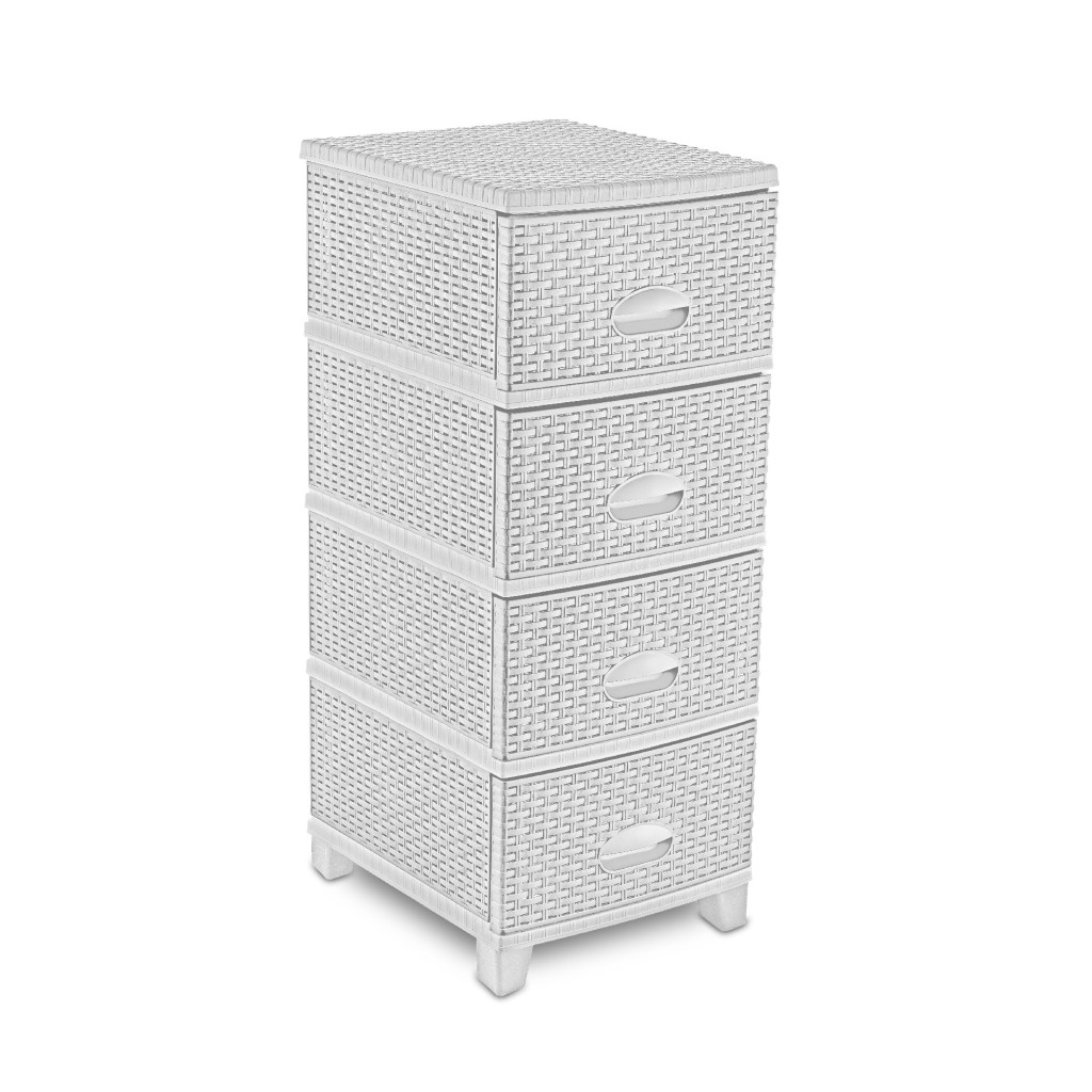 Micasa Comode Rotan 4 Laden Wit 3