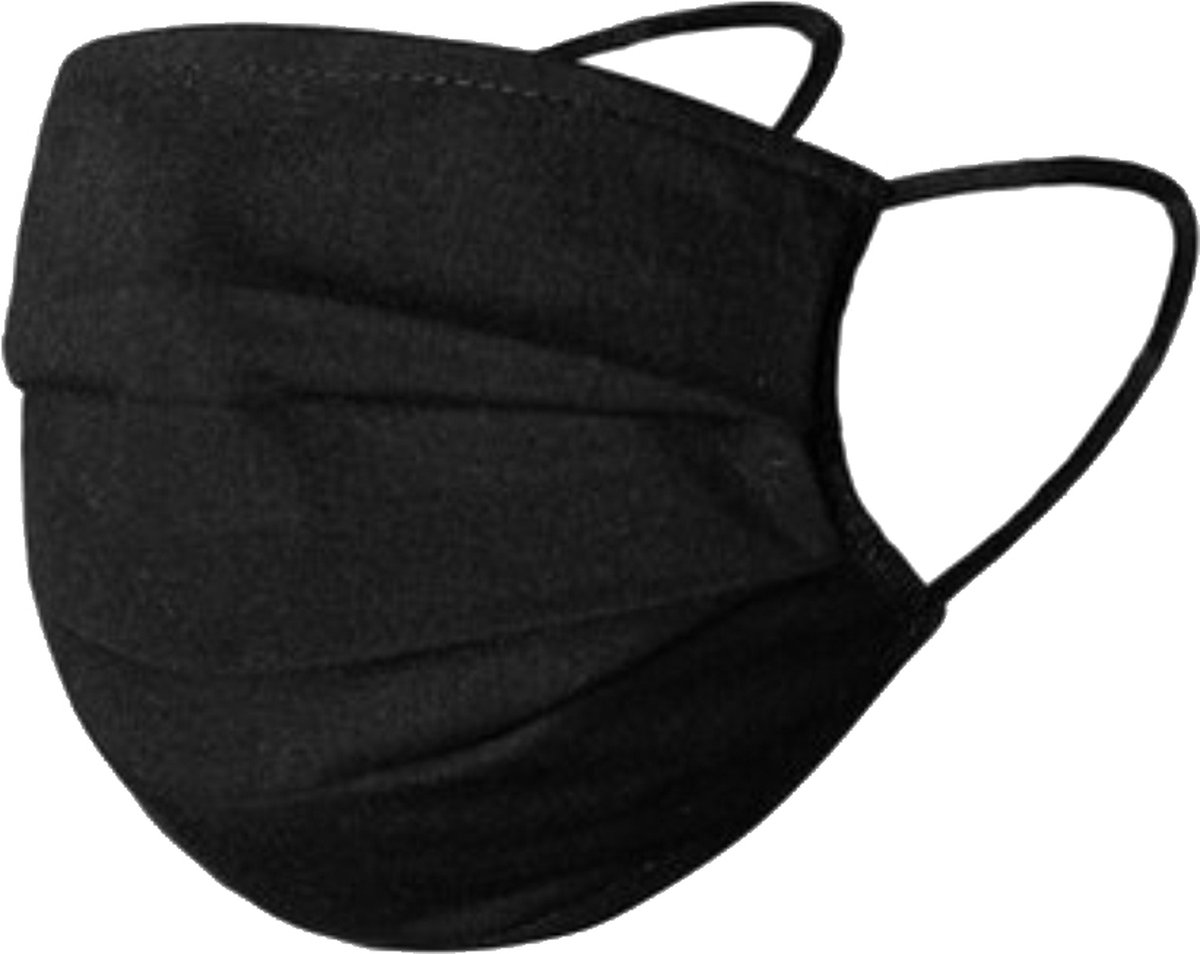Mond Masker Zwart 50st Promo 2