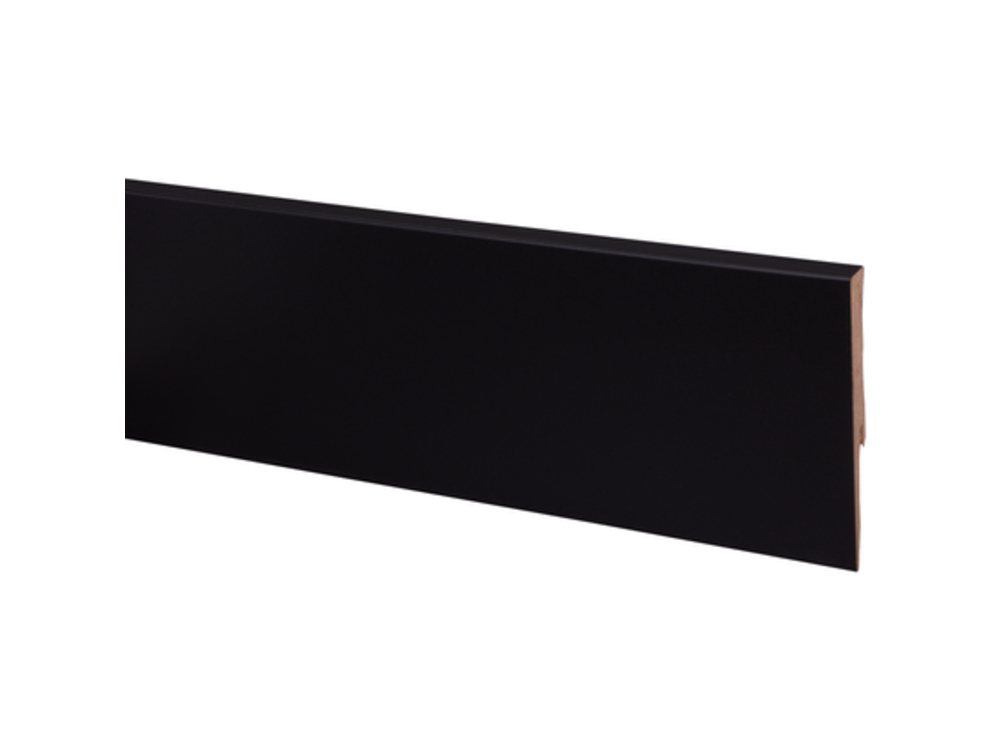 Muurplint 120x12mm Blok Zwart 240 cm 660