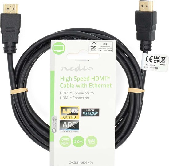 Nedis Hdmi Kabel 2 m 4k 3