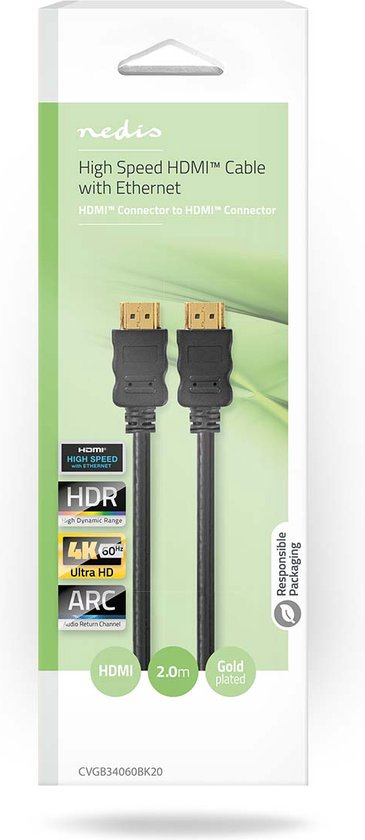 Nedis Hdmi Kabel 2 m 4k 4