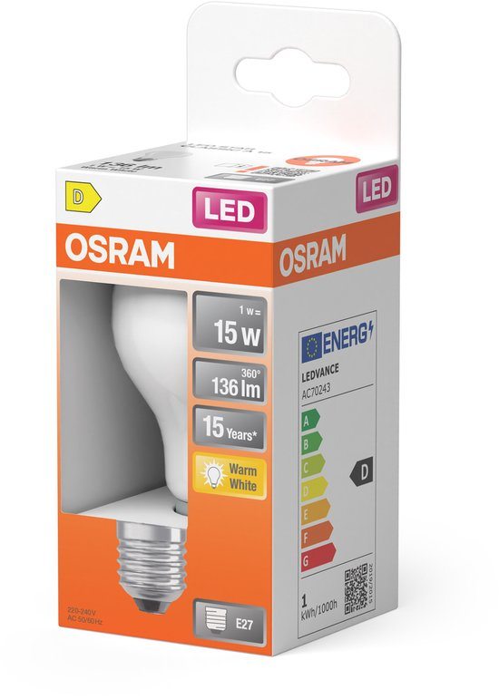 Noodverlichting E27 15w 5