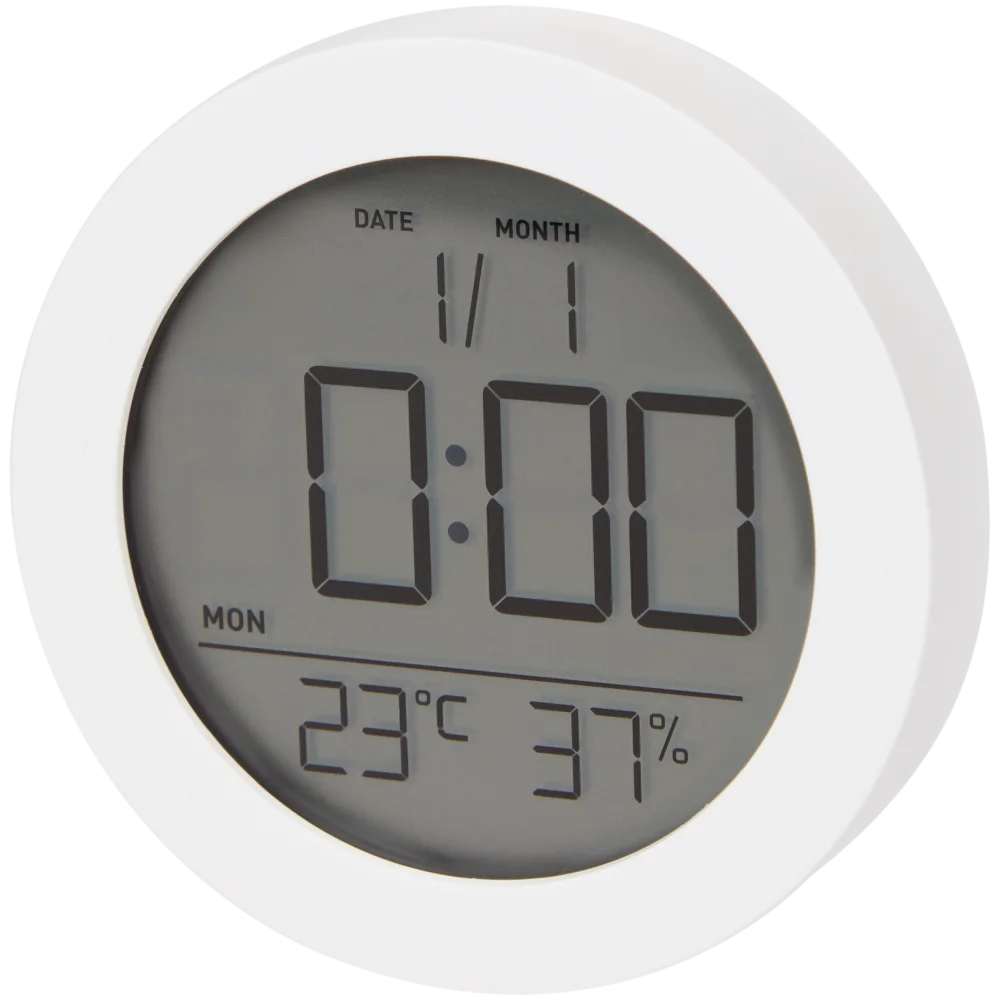 Not-Tec Binnen Thermometer met Klok Rond 2