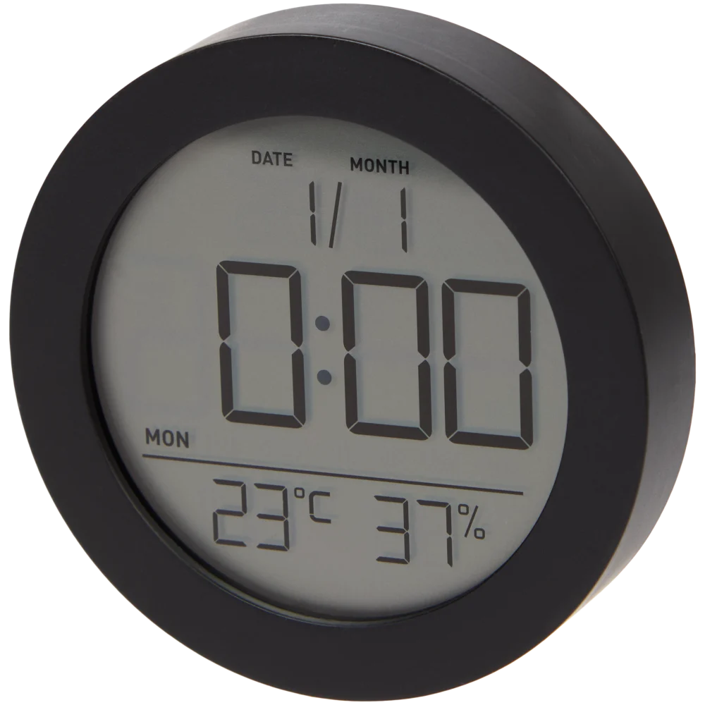 Not-Tec Binnen Thermometer met Klok Rond