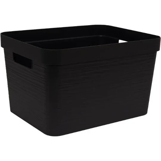 Opbergbak 30 l Deco Stone Zwart
