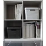 Opbergbak 6 l Deco Stone Zwart 2