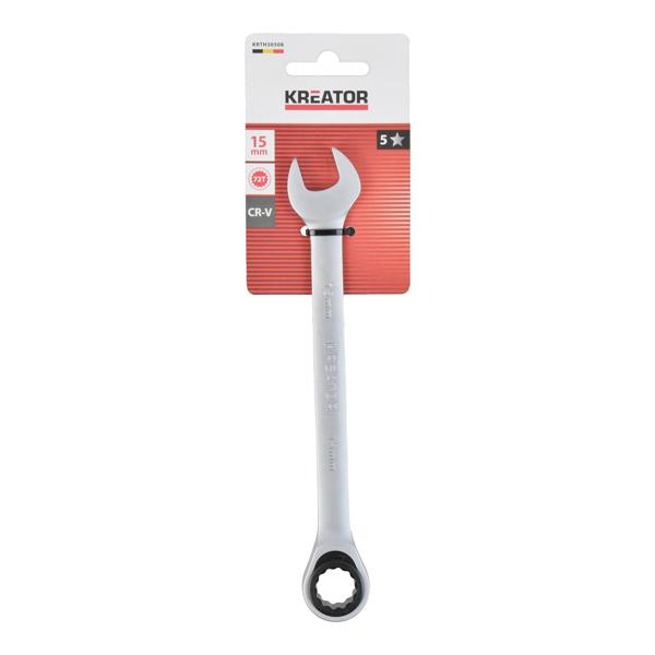 Open Ring-, Ratelsleutel 15, 207 mm