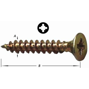 Paneelschroeven Platkop Verz. 4,0x35 mm