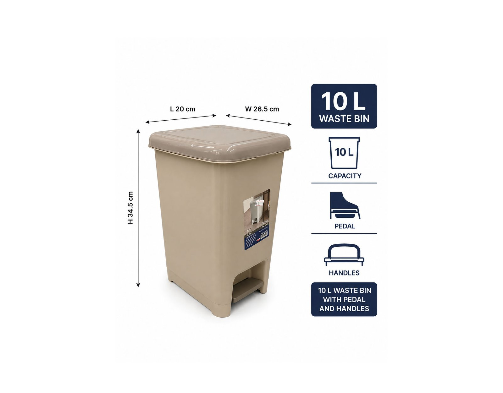 Pedaal Emmer Slim 10 Liter 2