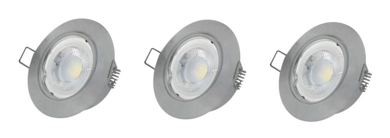 Petra Inb Spot 3 Stuks Dimbaar 6w 6400k Zilver