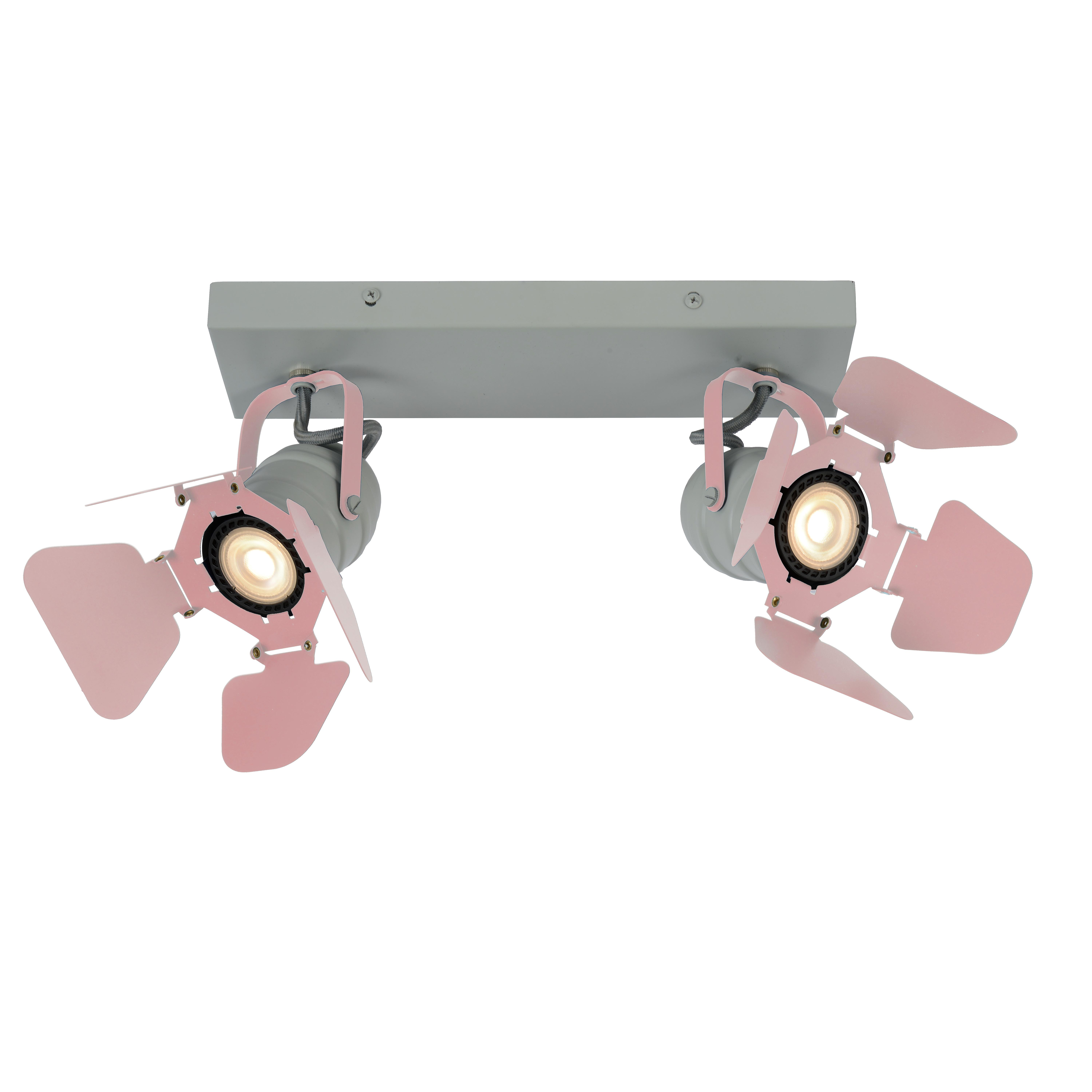 Picto Plafondspot Kinder-Roze-2xgu10-35w