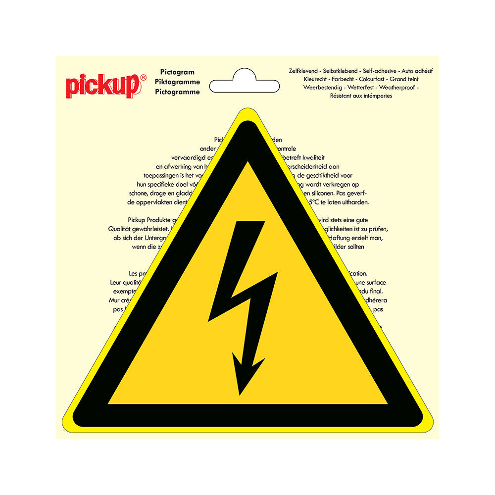 Pictogram Driehoek 20 cm Gevaar Elektr
